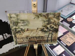 Gimtoji sodyba I. Porvaneckienės paveiksle