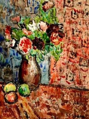 A. Petrulis. Gėlės ir obuoliai. 1972